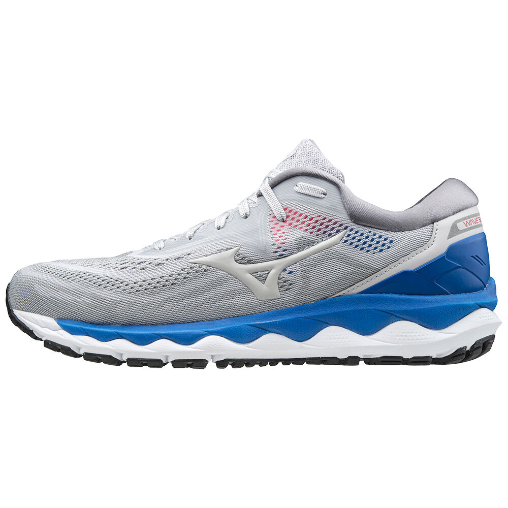 Zapatillas Running Mizuno Wave Sky 4 Hombre Gris/Azules Baratas UHNI-67314